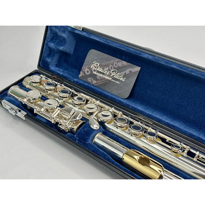 Flauta Transversal Buffet Crampon BC 6010 - Porta Lábio & Riser em Prata Maciça com banho de Ouro 18k - Made in England #167