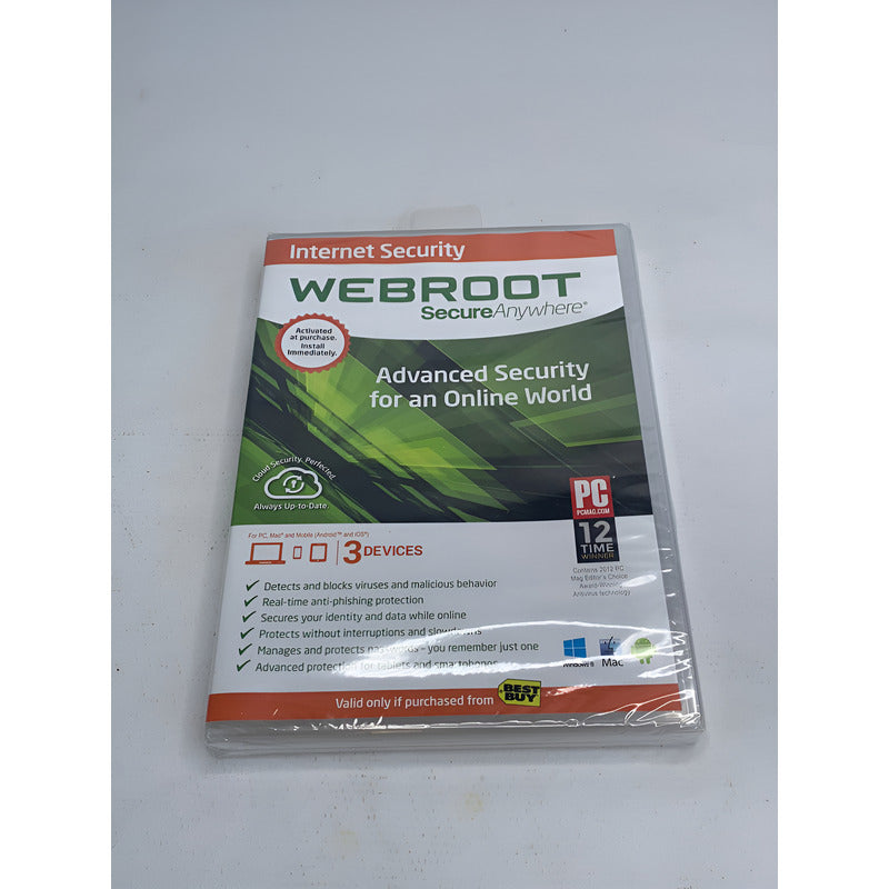 Antivírus Webroot Para Pc Mac Ios Android - Novo E Lacrado