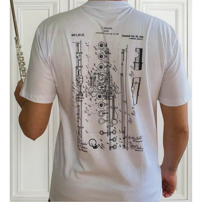 Camiseta Flauta Transversal Djalma Julliot - Project/ Branco Branco Djalma Juliot Project Gg Estampa Localizada