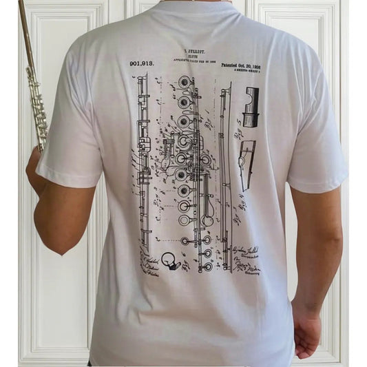 Camiseta Flauta Transversal Djalma Julliot - Project/ Branco Branco Djalma Juliot Project M Estampa Localizada