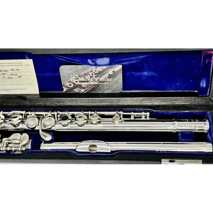 Flauta Transv Miyazawa Ms-95 Bocal Prata Made In Japan  #145 Prateado