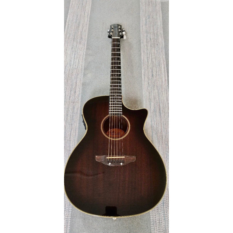 Violao Crafter Eletroacústico Jte98ceq Dbs - Made Korea Marrom-escuro
