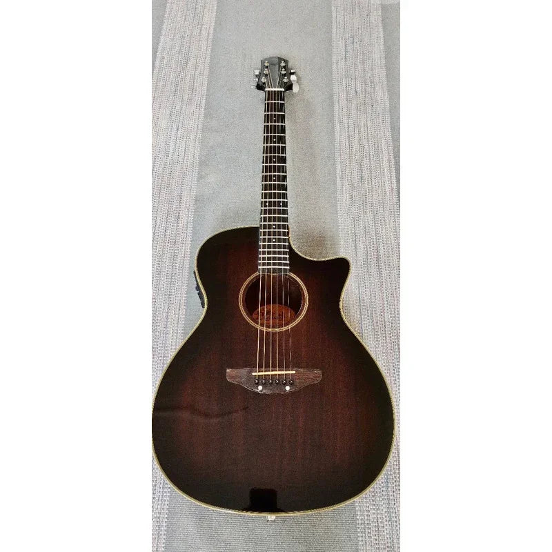 Violao Crafter Eletroacústico Jte98ceq Dbs - Made Korea Marrom-escuro