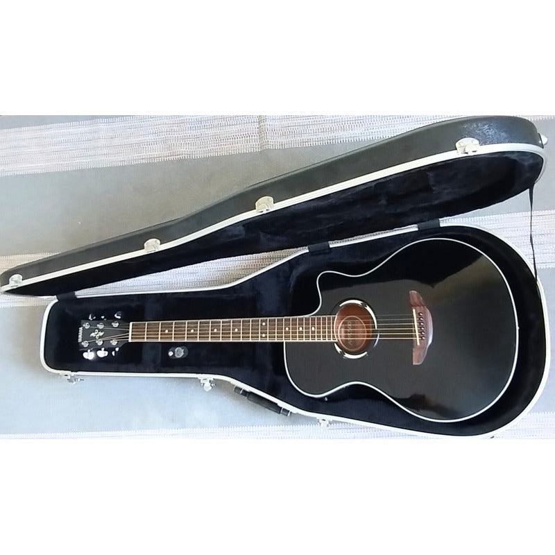 Violão Yamaha Apx 500 Bl / Eletroacústico + Hard Case  Black Destro