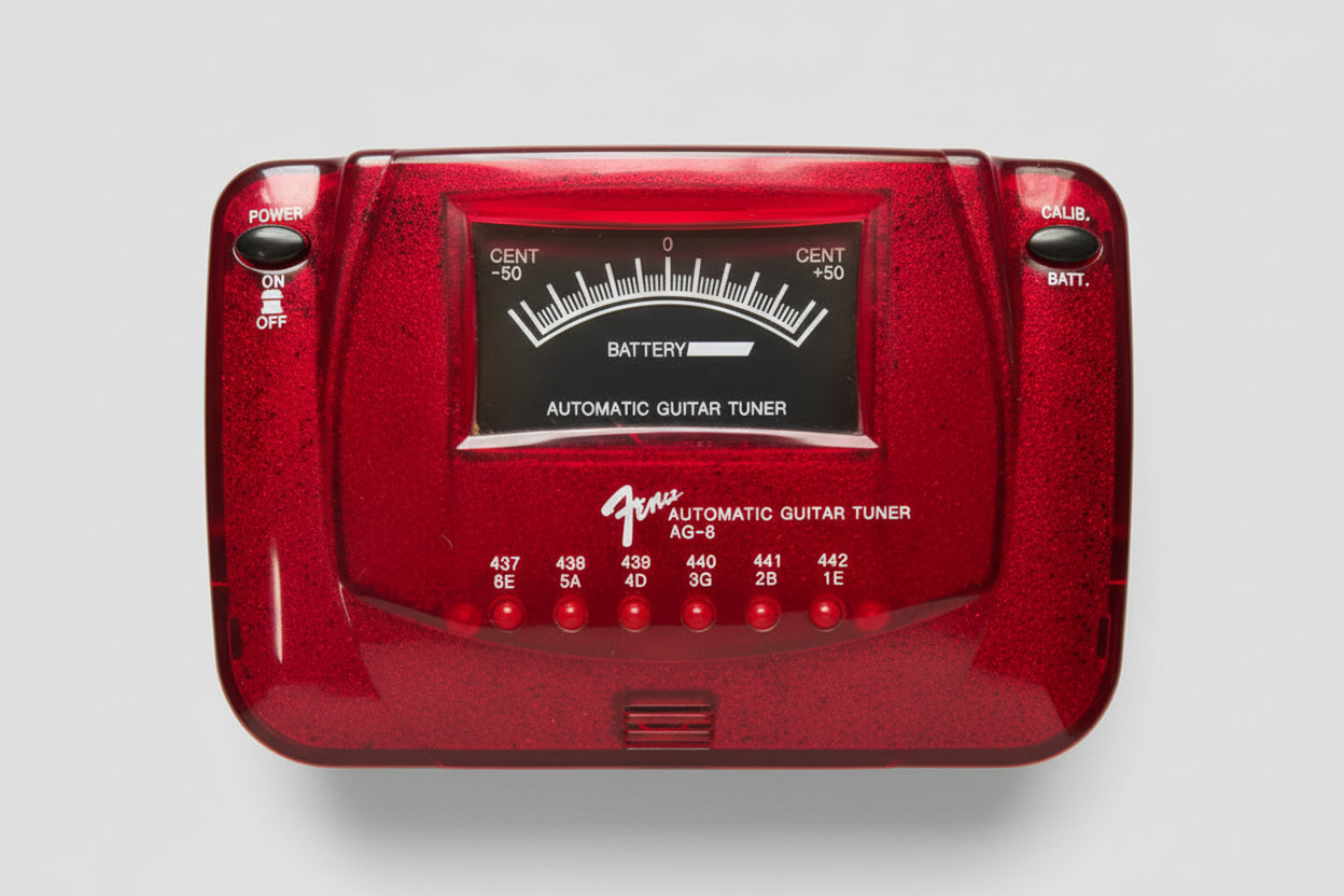 Afinador Fender Ag-6 Cromático - Red Sparkle - Made In Usa Vermelho