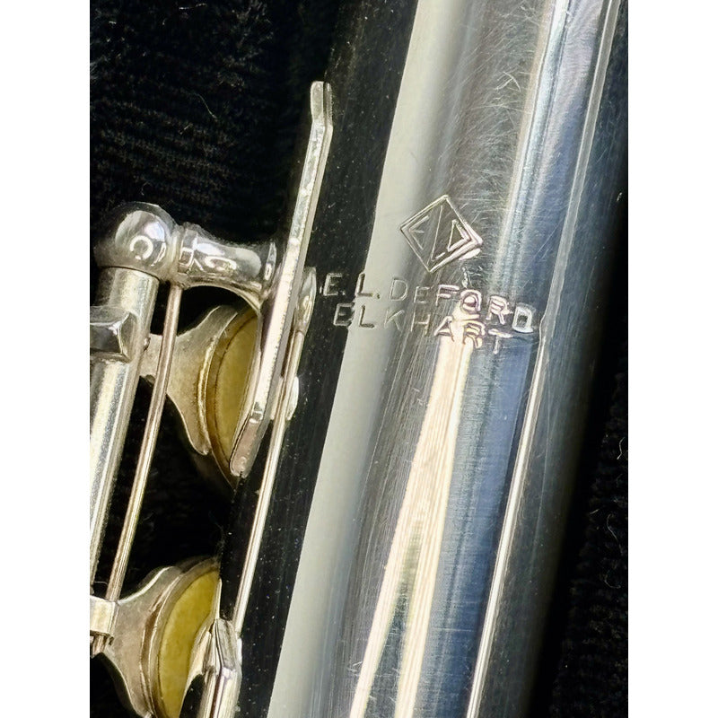 Flauta Transv El Deford  P Lábio Riser Prata + Ouro Usa #97 Prata