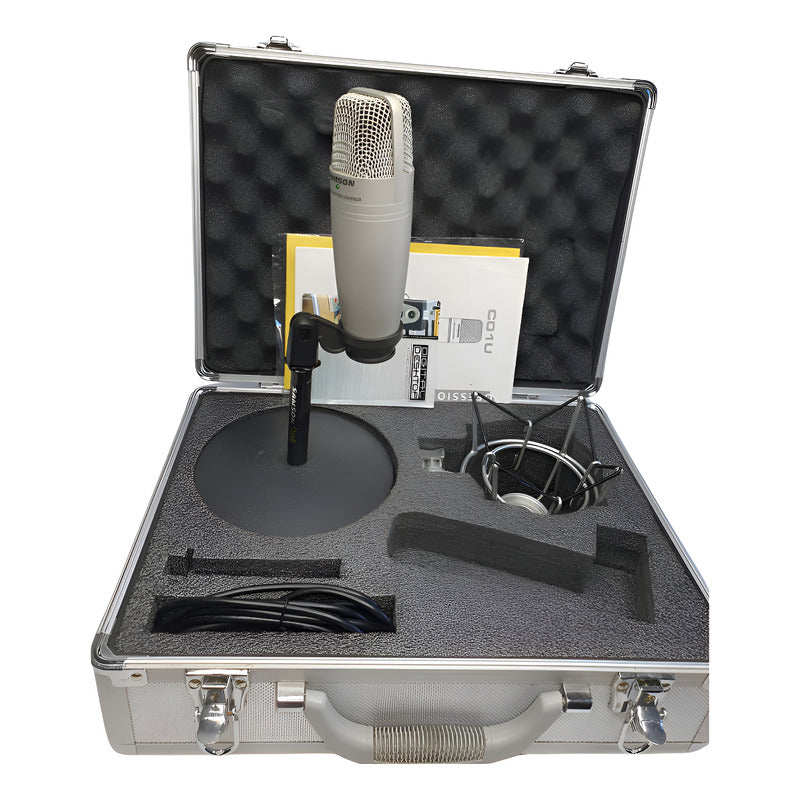 Microfone Condensador Samsom C1ou Pro - Case Alumínio Prateado