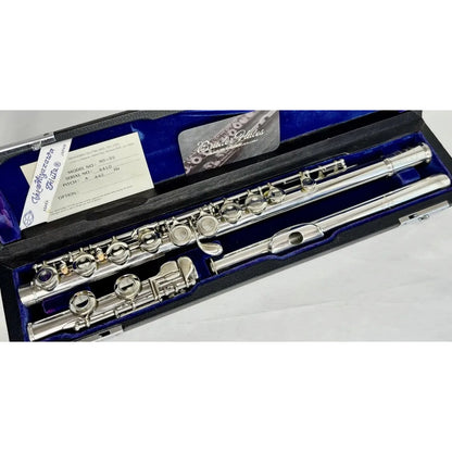 Flauta Transv Miyazawa Ms-95 Bocal Prata Made In Japan  #145 Prateado