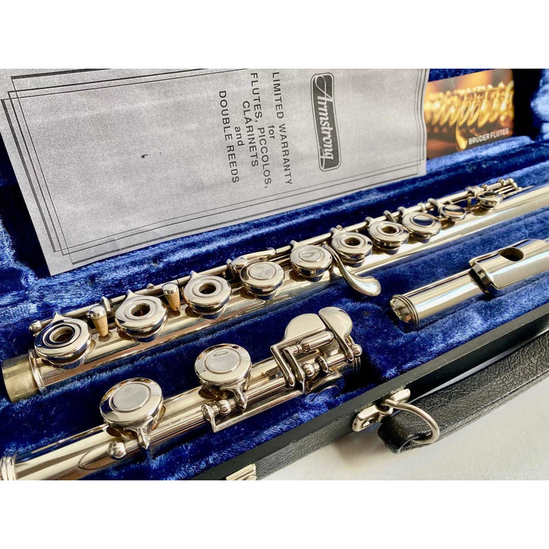 Flauta Transversal Armstrong 103 / Made In Usa #25 Prata