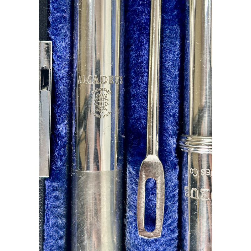 Flauta Transversal Haynes Amadeus AF500 - Porta Lábio + Riser Prata Macica #95