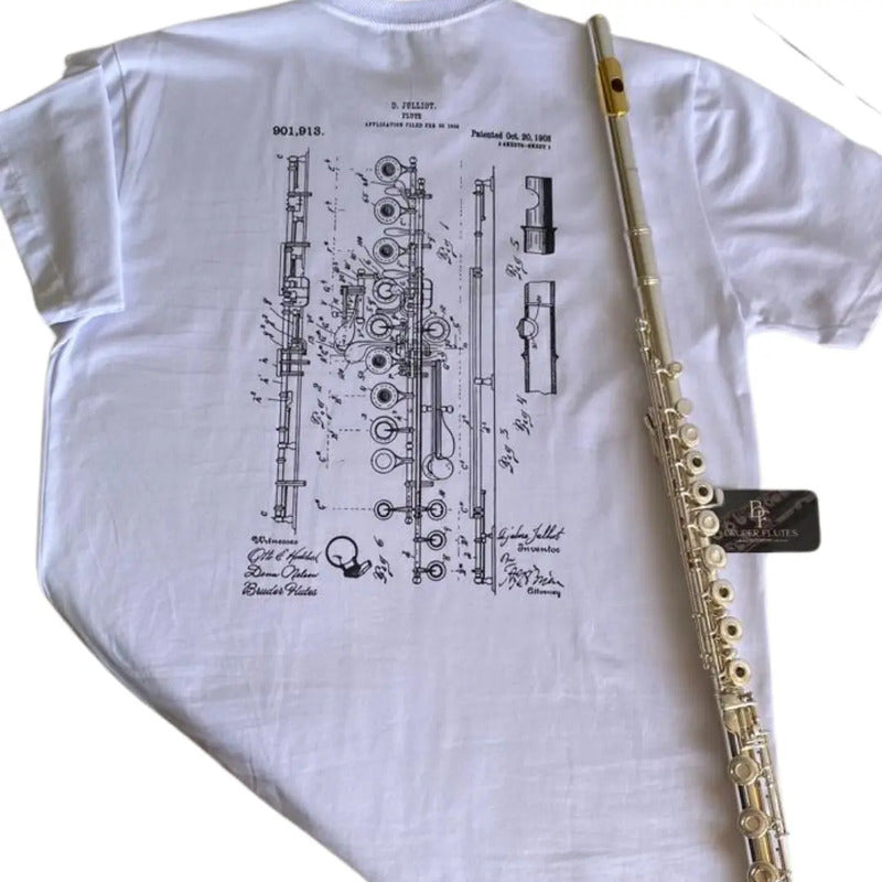 Camiseta Flauta Transversal Djalma Julliot - Project/ Branco Branco Djalma Juliot Project Gg Estampa Localizada