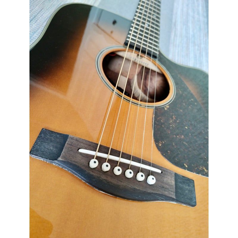 Violão Yamaha Dwx-7c Tbs / Eletroacústico Com Microfone + Hard Case Rígido