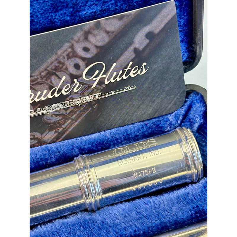 Flauta Transv Olds Na75 Fb / P. Lábio + Riser Prata Usa  #97 Prata