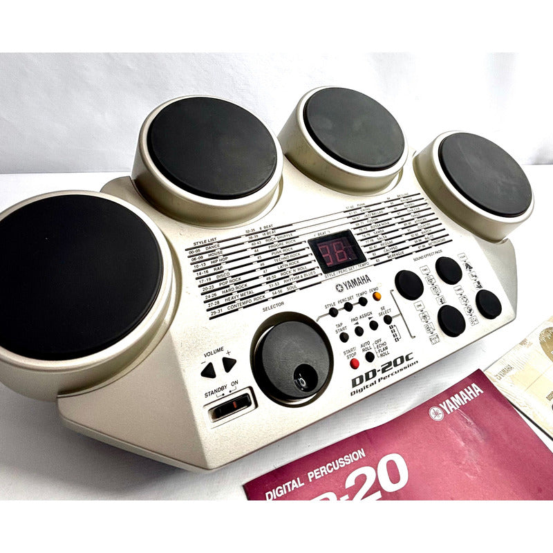 Bateria Eletronica Yamaha Dd-20c - Made In Japan Prata