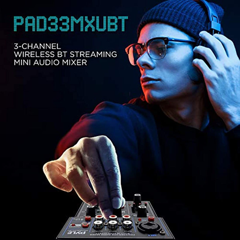 Mixer De Áudio Sem Fio Pyle-pro Pad33mxubt Para Djs
