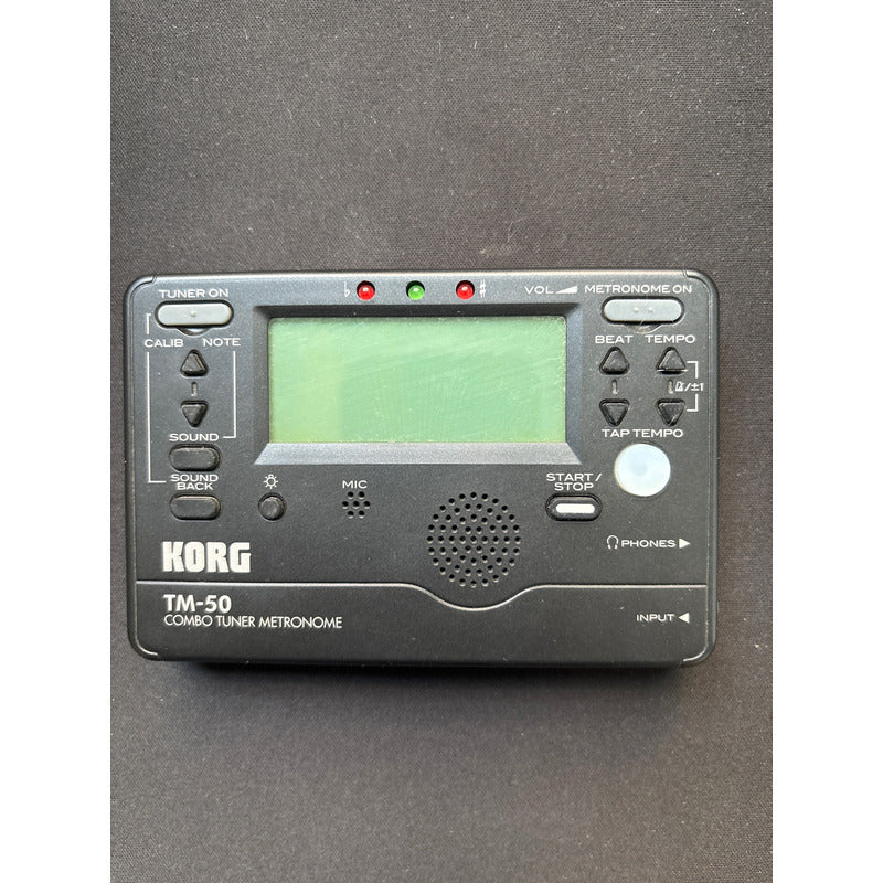 Metrônomo & Afinador Digital Korg Tap Tempo - TM-50 BK - Made in Usa