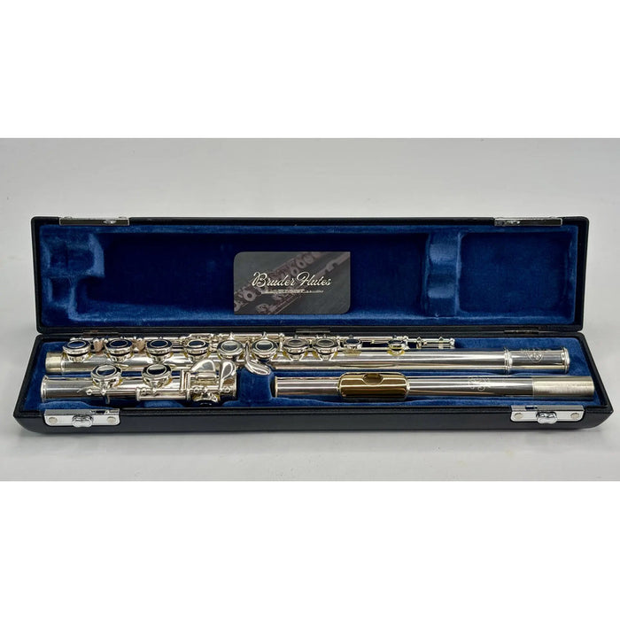Flauta Transversal Buffet Crampon BC 6010 - Porta Lábio & Riser em Prata Maciça com banho de Ouro 18k - Made in England #167