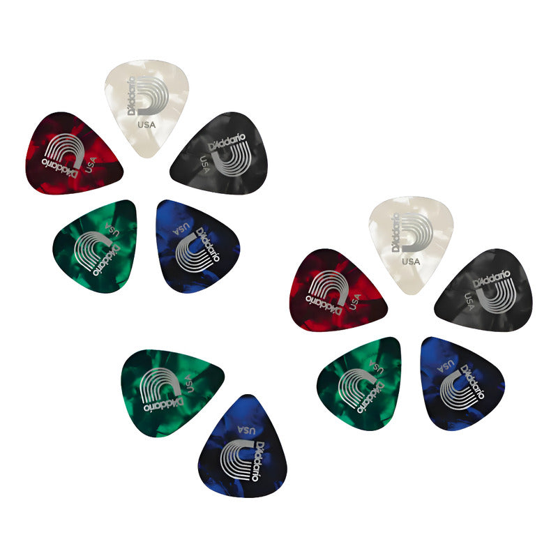 Palhetas D'addario 70 Mm / Pack 10 Unid / Made In Usa / Top Vermelho 70 Mm