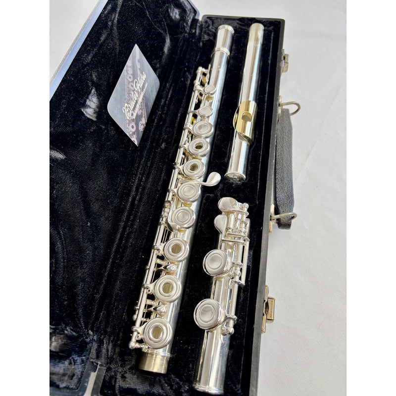 Flauta Transv El Deford  P Lábio Riser Prata + Ouro Usa #97 Prata