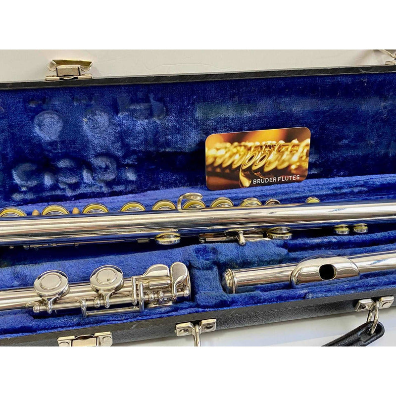 Flauta Transversal Emerson Alpha Porta Lab+riser Prata U S A Prata