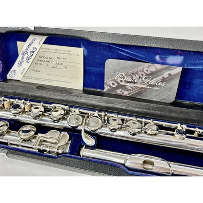 Flauta Transv Miyazawa Ms-95 Bocal Prata Made In Japan  #145 Prateado