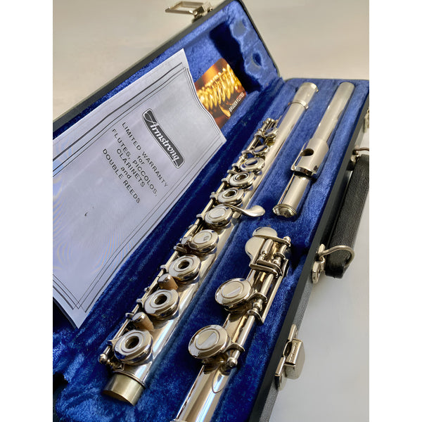 Flauta Transversal Armstrong 103 / Made In Usa #25 Prata