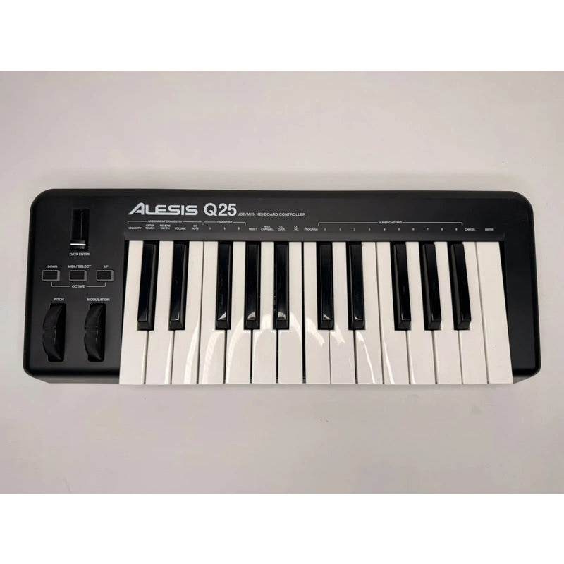 Controlador Midi Alesis Q25 25 Teclas Preto