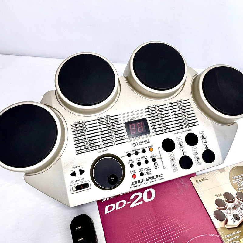 Bateria Eletronica Yamaha Dd-20c - Made In Japan Prata