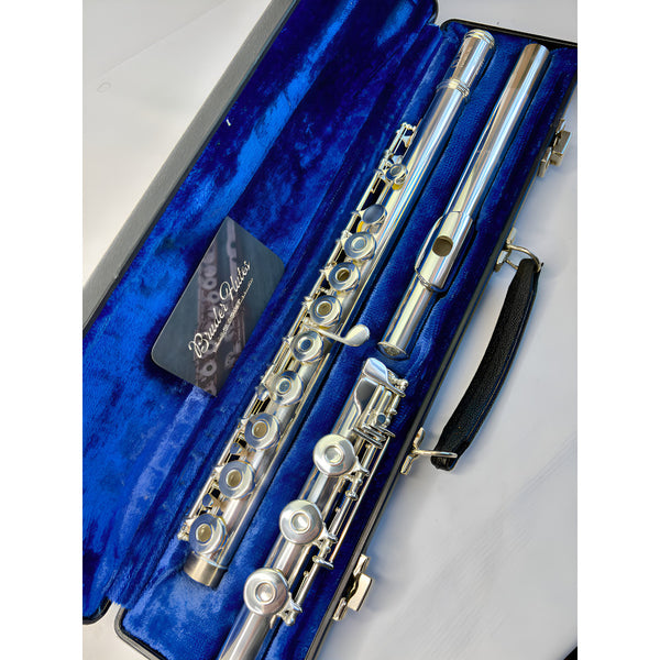 Flauta Transversal Olds NA75FB - Porta Lábio & Riser em Prata Maciça - Made in Usa #97