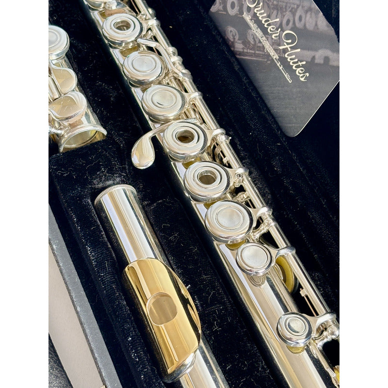 Flauta Transv El Deford  P Lábio Riser Prata + Ouro Usa #97 Prata