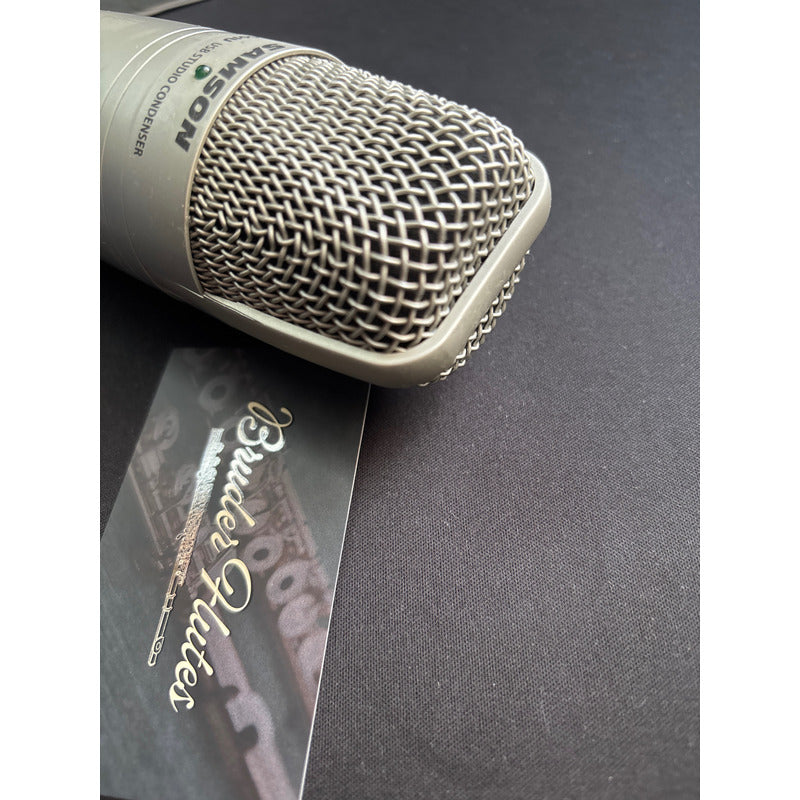 Microfone Usb Condensador Supercardioide Samson C01u - U S A Prateado