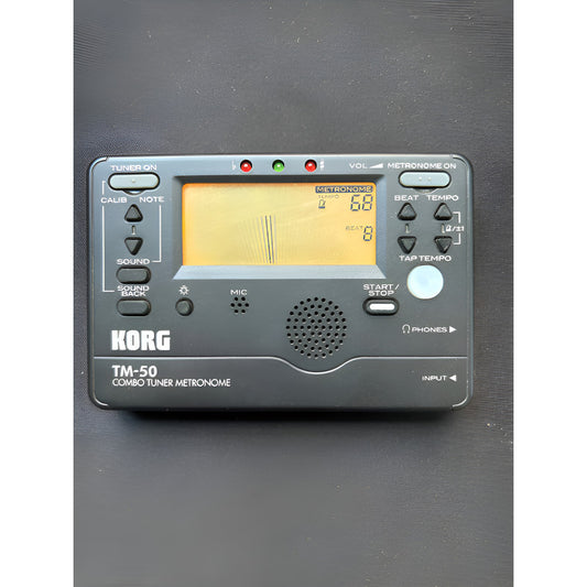 Metrônomo E Afinador Digital Korg Tap Tempo - Tm-50 Bk - Usa Preto