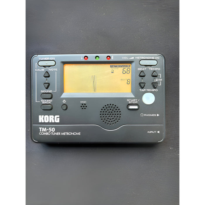 Metrônomo E Afinador Digital Korg Tap Tempo - TM-50 Bk - Made In Usa