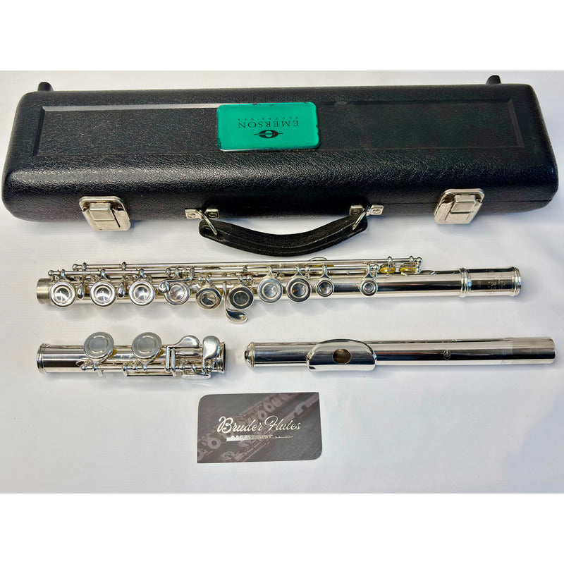 Flauta Transversal Emerson  E F 2 - Made In U S A  #95 Prata