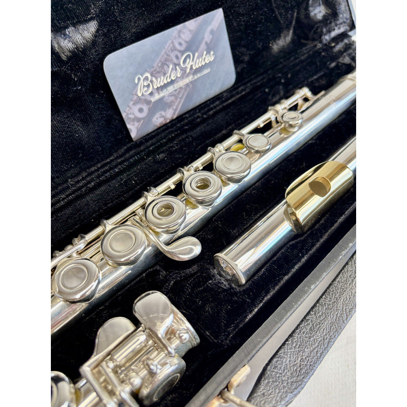 Flauta Transv El Deford  P Lábio Riser Prata + Ouro Usa #97 Prata