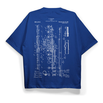 Camiseta Flauta Transversal Djalma Julliot Project - Azul - TAM G