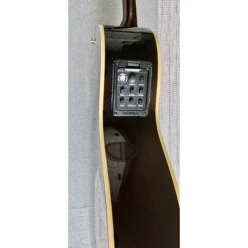 Violao Crafter Eletroacústico Jte98ceq Dbs - Made Korea Marrom-escuro