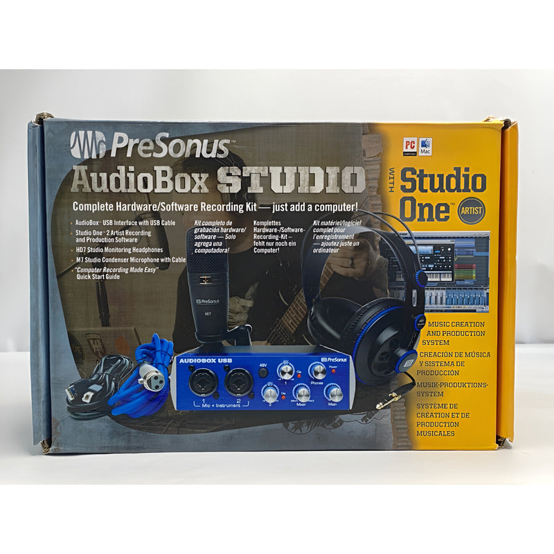 Kit De Estúdio Presonus Audiobox One Studio Para Gravação Azul