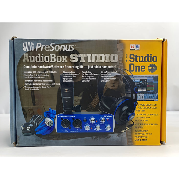 Kit De Estúdio Presonus Audiobox One Studio Para Gravação Azul