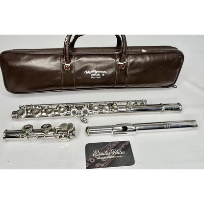 Flauta Transv Miyazawa Ms-95 Bocal Prata Made In Japan  #145 Prateado