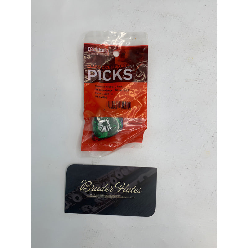 Palhetas D'addario 70 Mm / Pack 10 Unid / Made In Usa / Top Vermelho 70 Mm