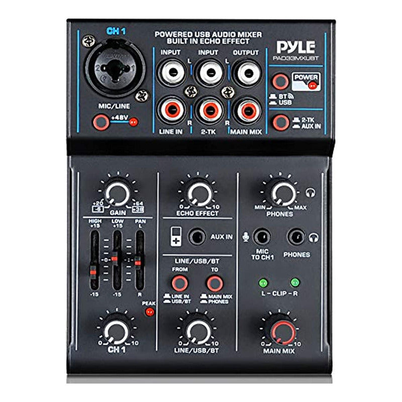 Mixer De Áudio Sem Fio Pyle-pro Pad33mxubt Para Djs