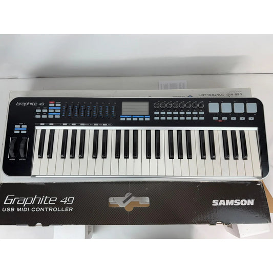 Controlador Midi Samson 49 Teclas Graphite 49 Usb