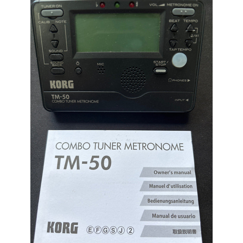 Metrônomo E Afinador Digital Korg Tap Tempo - Tm-50 Bk - Usa Preto