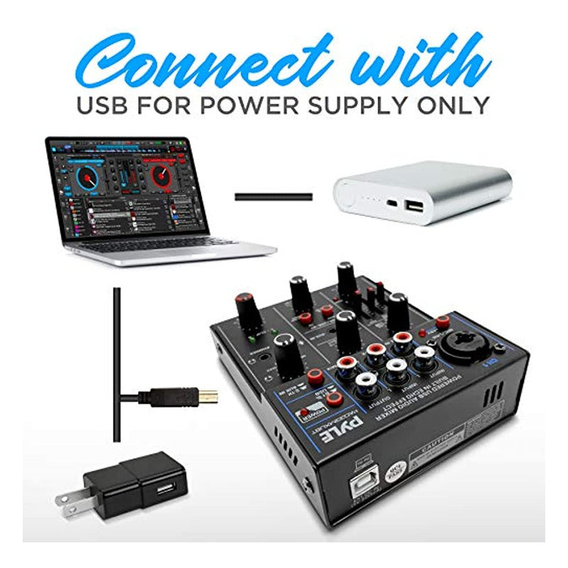 Mixer De Áudio Sem Fio Pyle-pro Pad33mxubt Para Djs