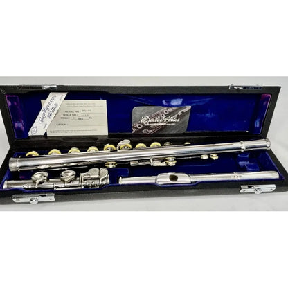 Flauta Transv Miyazawa Ms-95 Bocal Prata Made In Japan  #145 Prateado