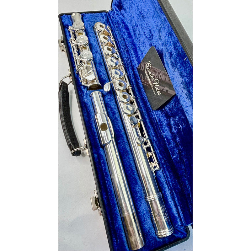 Flauta Transv Olds Na75 Fb / P. Lábio + Riser Prata Usa  #97 Prata
