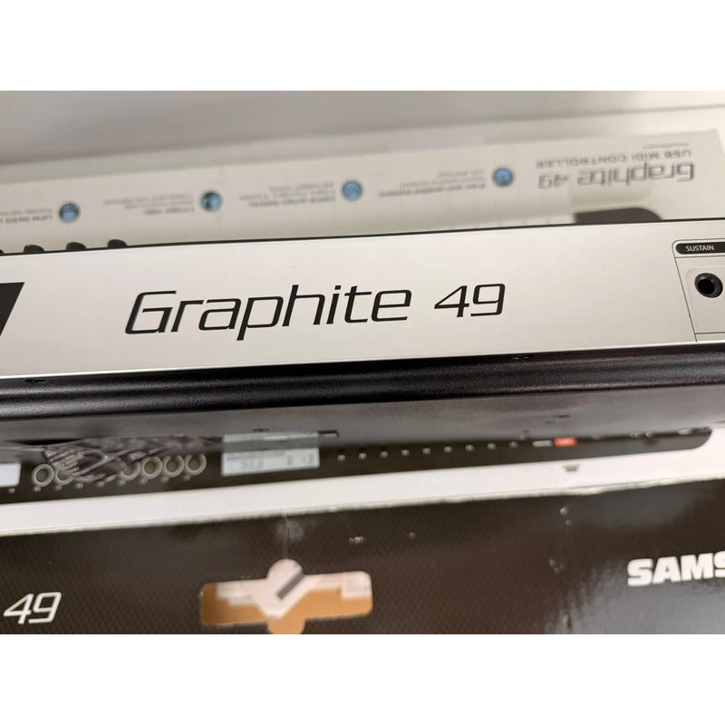 Controlador Midi Samson 49 Teclas Graphite 49 Usb