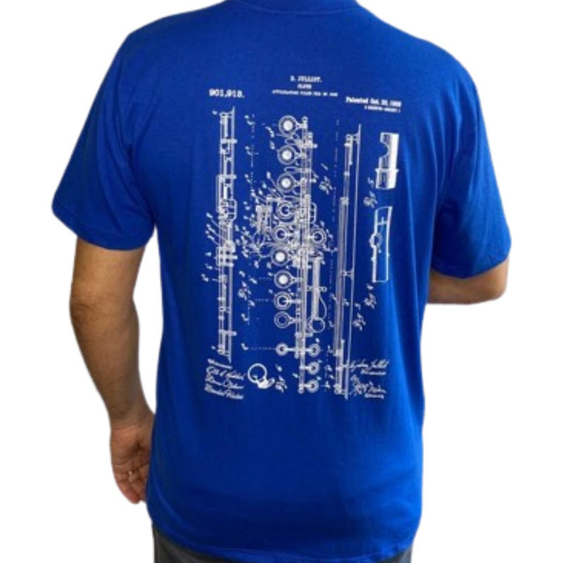 Camiseta Flauta Transversal Djalma Julliot Project - Azul - TAM G