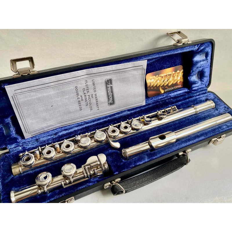 Flauta Transversal Armstrong 103 / Made In Usa #25 Prata